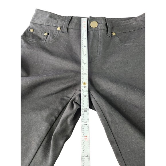 International Concepts Women Black Modal Blend Ankle Zipper Jeans Size 2 - Picture 3 of 8